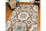 Cool Nerdy Rugs andover Millsa Natural Cerulean Blue Tan area Rug Living Room