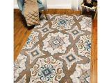 Cool Nerdy Rugs andover Millsa Natural Cerulean Blue Tan area Rug Living Room