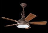 Copper Ceiling Fan with Light 44 Inch Hatteras Bay Patio Fan Wcp