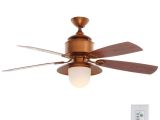 Copper Ceiling Fan with Light Hampton Bay Copperhead 52 In Indoor Outdoor Weathered Copper