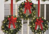 Cordless Christmas Lights Outdoor Christmas Wreath with Lights Elegant Set 3 Cordless Pre Lit