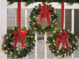 Cordless Christmas Lights Outdoor Christmas Wreath with Lights Elegant Set 3 Cordless Pre Lit