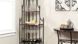 Corner Bakers Rack with Wine Storage Have to Have It Belham Living Van Alen Corner Bakers Rack 199 99