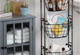 Costco Rolling Wire Rack This 3 Tier Market Basket Stand is the Practical and Elegant Storage