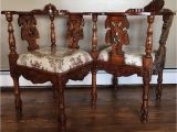 Courting Bench Antique Victorian Era Hand Carved Wooden Taate A Taate Courting Bench