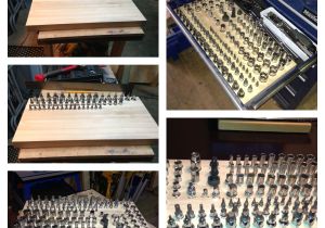 Craftsman 1/4 socket Rack socket organizer Made with Laminated Hard Wood tool organizers