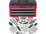 Craftsman 3/8 socket Rack Craftsman 182 Pc Mechanics tool Set with 3 Drawer Chest Shop Your