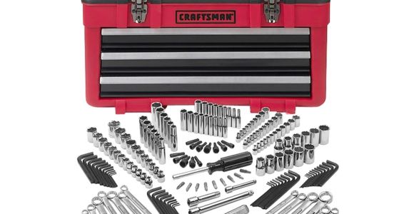 Craftsman 3 Pc. socket Rack Set Craftsman 182 Pc Mechanics tool Set with 3 Drawer Chest Shop Your