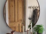 Crate and Barrel Beverly Floor Mirror Hallway Furniture Copper Mirror Over Steel and Oak Console Table by