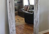 Crate and Barrel Live Edge Floor Mirror Reclaimed Wood Full Length Floor Mirror with A Whitewash Finish 36