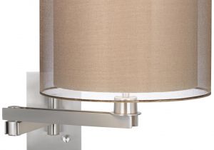 Creed Lighting Possini Euro Sheer Bronze Shade Plug In Swing Arm Wall Lamp Style