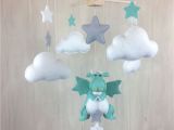 Crib Mobile with Lights Baby Mobile Airplane Mobile Star Mobile Cloud Mobile Mint
