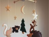 Crib Mobile with Lights Baby Mobile Sleeping Woodland Creatures by Laostic On Etsy Https