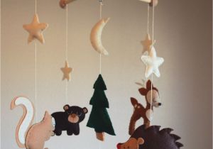 Crib Mobile with Lights Baby Mobile Sleeping Woodland Creatures by Laostic On Etsy Https