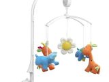 Crib Mobile with Lights Online Cheap Kids Baby toys 35 song Rotary Mobile Baby Cribs Bed