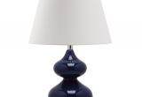 Crystal Table Lamps for Living Room Safavieh Lighting 24 Inch Eva Navy Double Gourd Glass Table Lamp