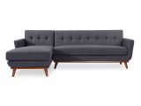 Curacao sofa Beds Kardiel Jackie Mid Century Modern Tailored Twill Left Facing