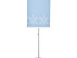 Cute Girly Lamps Simple Light Blue Pretty orchid Flower with Name Table Lamps