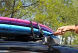 Dakine Surf Racks Dorsal Aero Rack Pads 28 Inch Wide 15 Ft Straps for Car Surfboard