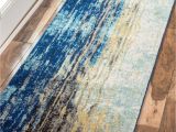 Dark Blue Furry Rug Bring In the Marine theme and A Beautiful Vintage Charm to Your Home