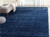 Dark Blue Furry Rug California Shag Navy Blue 8 Ft 6 In X 12 Ft area Rug