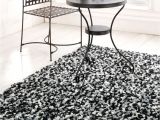 Dark Blue Furry Rug Shag Black and White Modern Rug atlantic Rugs Design Special