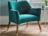 Dark Teal Velvet Accent Chair astoria Chair In Teal Velvet with Brass Caps