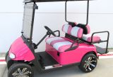 Decorated Golf Carts for Christmas 19th Hole Golf Carts Hot Pink Ezgo Golf Cart with Custom