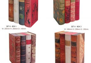 Decorative Book Box Sets Faux Classic Book Shelf Tidy Sets by Klevercase Notonthehighstreet Com