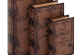 Decorative Book Box Sets Leather Book Box Set Decor with Faith Inspirational theme Tuscan