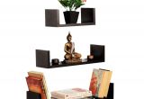 Decorative Books for Display Bluewud Caesar Wall Book Floating Shelf Wall Shelf Book Shelf