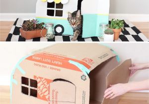 Decorative Cat Trees Your Cat Will Love This Fun Hiding Place Made Out Of Cardboard