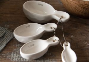 Decorative Ceramic Measuring Cups and Spoons Ceramic Measuring Spoons Magnolia Chip Joanna Gaines