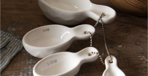 Decorative Ceramic Measuring Cups and Spoons Ceramic Measuring Spoons Magnolia Chip Joanna Gaines