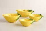 Decorative Ceramic Measuring Cups and Spoons Crafted Of Ceramic with A Fruit Like Texture Our Exclusive