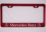 Decorative Chrome License Plate Frames Amazon Com Mercedes Benz Red License Plate Frame Automotive