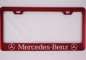 Decorative Chrome License Plate Frames Amazon Com Mercedes Benz Red License Plate Frame Automotive