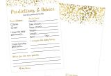 Decorative Computer Paper Baby Shower Amazon Com 50 Gold Polka Dot Advice and Prediction Cards for Baby