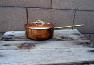 Decorative Copper Pots and Pans Vintage Copper Sauce Pan Lidded Copper Copper Pot French Kitchen