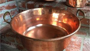 Decorative Copper Pots for Sale Large Antique English Copper Pot Vessel Jam Pan Brass Handle Farm