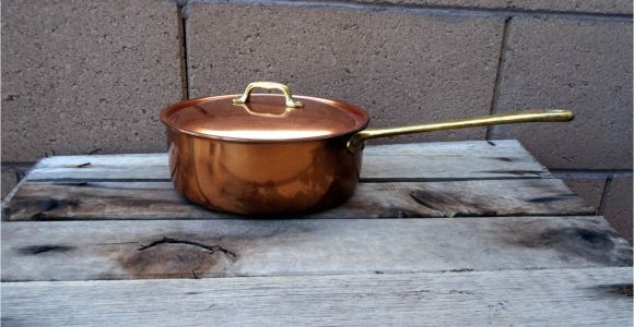 Decorative Copper Pots Vintage Copper Sauce Pan Lidded Copper Copper Pot French Kitchen