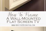 Decorative Cord Covers Flat Screen Tv Custom Diy Frame for Wall Mounted Tv Finished Pinterest
