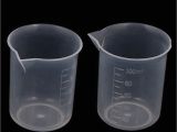 Decorative Hanging Measuring Cups 50ml 100ml Graduated Beaker Clear Plastic Measuring Cup for Lab 2pcs
