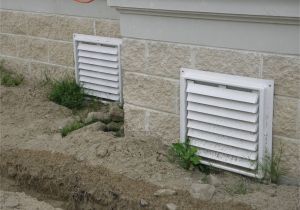 Decorative House Foundation Vents 16×16 Flood Vents Painted White Installed On A House In Virginia