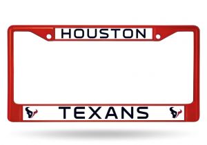 Decorative License Plate Frames Houston Texans License Plate Frame Metal Red License Plate Frames