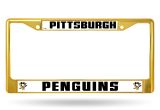 Decorative License Plate Frames Pittsburgh Penguins Nhl Gold Color License Plate Frame Pittsburgh