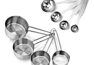 Decorative Measuring Cups and Spoons 16 Piece Deluxe Stainless Steel Measuring Cup and Measuring Spoon