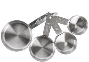 Decorative Measuring Cups and Spoons Stainless Steel 4 Piece Cheese Making Measuring Cups Products