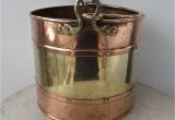 Decorative Metal Banding Uk Copper Brass Bucket 9 Tall Log Bin Coal Scuttle Brass Handle