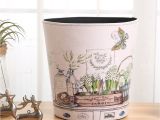 Decorative Metal Wire Trash Can Hipsteen 19 19 19cm British Style Flamingo Pattern Trash Bin